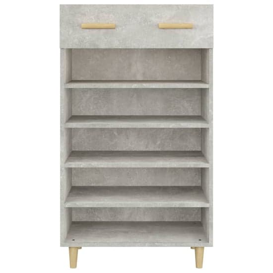 Beril Wooden Shoe Storage Cabinet With Drawer In Concrete Effect_4