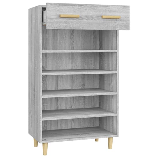 Beril Wooden Shoe Storage Cabinet With Drawer In Grey Sonoma Oak_5