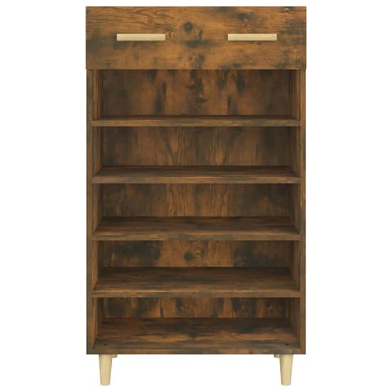 Beril Wooden Shoe Storage Cabinet With Drawer In Smoked Oak_4