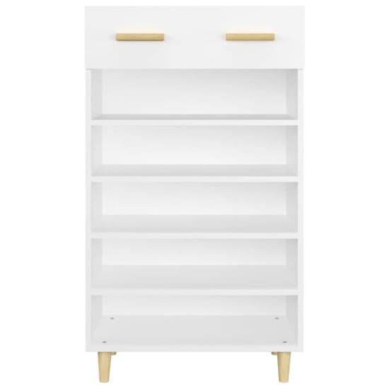Beril Wooden Shoe Storage Cabinet With Drawer In White_4
