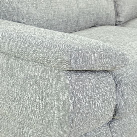 Berla Fabric 2 Seater Sofa With Wooden Legs In Silver_3