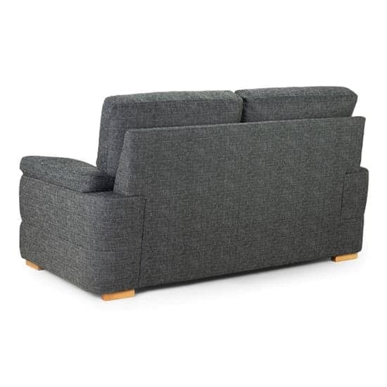 Berla Fabric 2 Seater Sofa With Wooden Legs In Slate_2