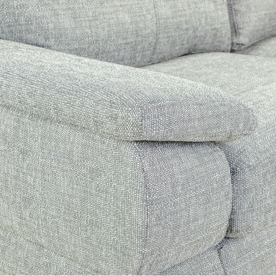 Berla Fabric Corner Sofa Left Hand With Wooden Legs In Silver_3