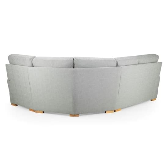 Berla Fabric Corner Sofa Right Hand With Wooden Legs In Silver_2