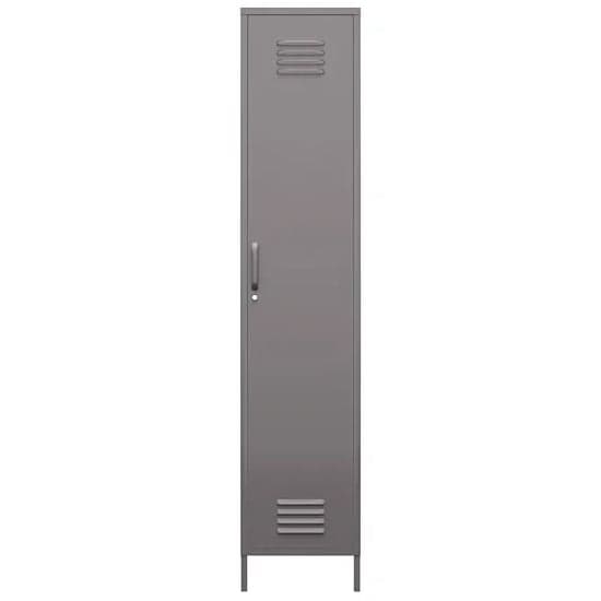 Berlin Metal Storage Cabinet Tall With 1 Door In Grey_2