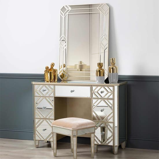 Berlin Mirrored Dressing Stool In Champagne_6