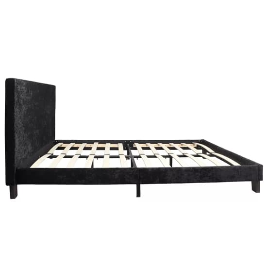 Berlins Fabric Double Bed In Black Crushed Velvet_5