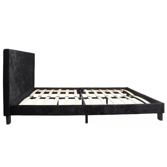 Berlins Fabric Small Double Bed In Black Crushed Velvet_5