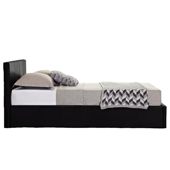 Berlins Faux Leather Ottoman Double Bed In Black_5