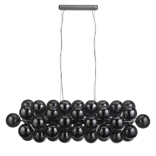 Berry 25 Lights Smoked Glass Ceiling Pendant Light In Chrome_2