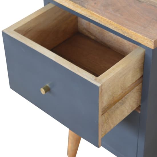 Berth Wooden Bedside Cabinet In Midnight Blue Painted And Oak_3
