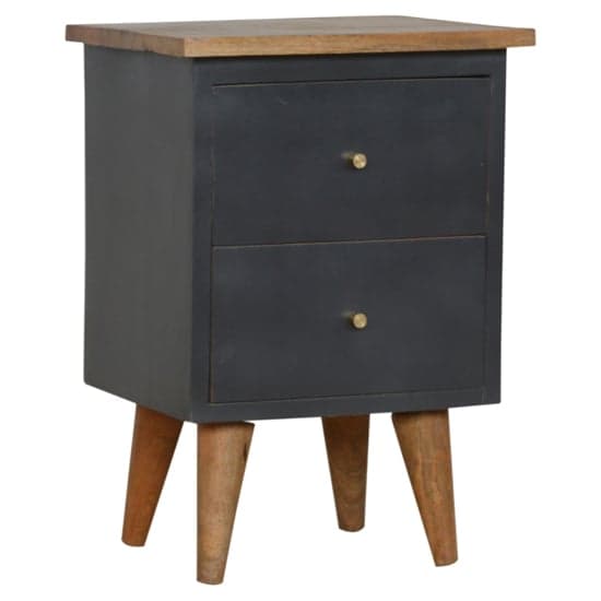 Berth Wooden Bedside Cabinet In Midnight Blue Painted And Oak_1