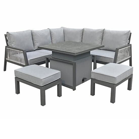 Bessie Corner Sofa Set With Lift Table And 2 Benches In Grey_1