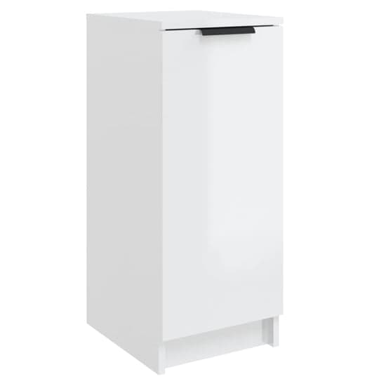 Betsi High Gloss Shoe Storage Cabinet With 1 Door In White_3