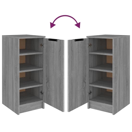 Betsi Wooden Shoe Storage Cabinet With 1 Door In Grey Sonoma Oak_5