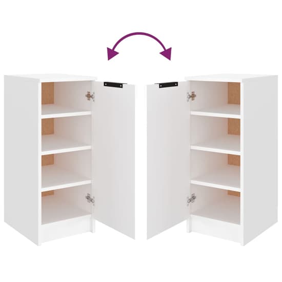 Betsi Wooden Shoe Storage Cabinet With 1 Door In White_5