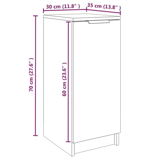 Betsi Wooden Shoe Storage Cabinet With 1 Door In White_6