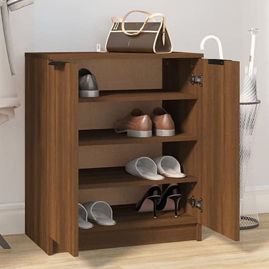 Betsi Wooden Shoe Storage Cabinet With 2 Doors In Brown Oak_2
