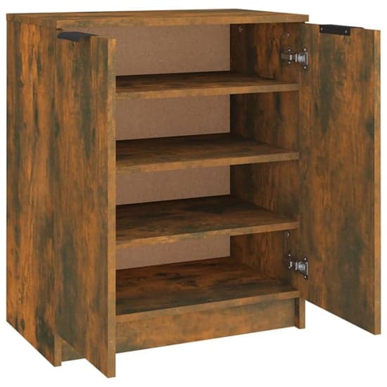 Betsi Wooden Shoe Storage Cabinet With 2 Doors In Smoked Oak_5