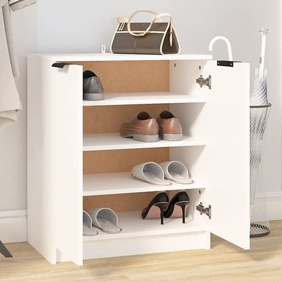 Betsi Wooden Shoe Storage Cabinet With 2 Doors In White_2