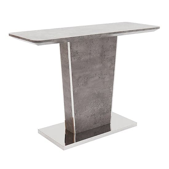 Bette Wooden Console Table In Light Grey Concrete Effect_1