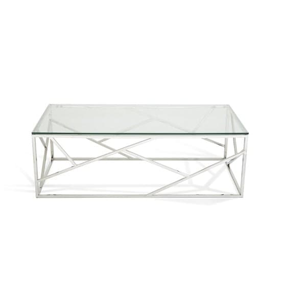 Betty Glass Coffee Table With Polished Stainless Steel Base_3