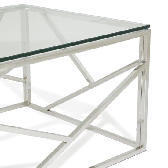 Betty Glass Coffee Table With Polished Stainless Steel Base_5
