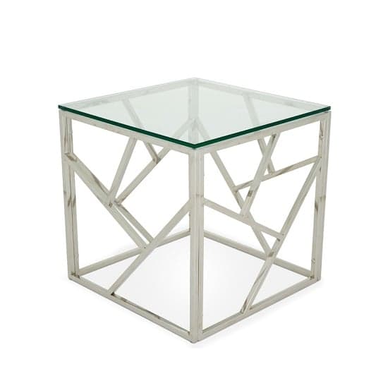 Betty Glass Lamp Table With Polished Stainless Steel Base_3