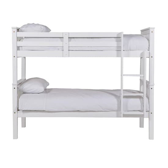 Beverley Wooden Single Bunk Bed In White_2