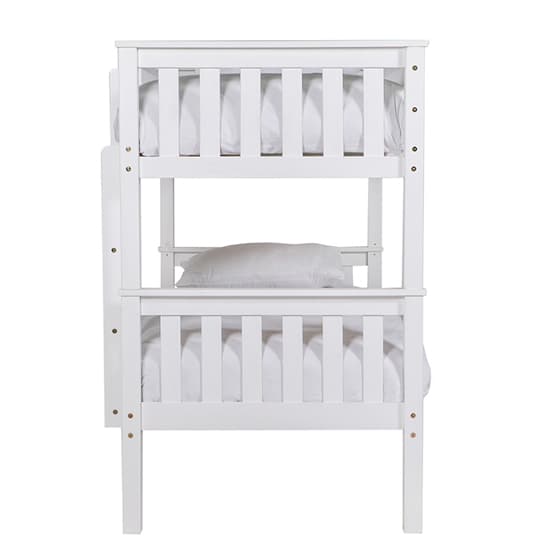 Beverley Wooden Single Bunk Bed In White_3