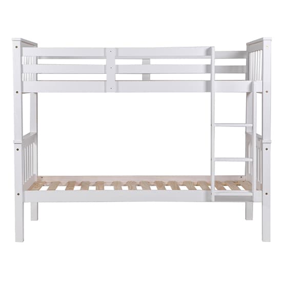 Beverley Wooden Single Bunk Bed In White_4