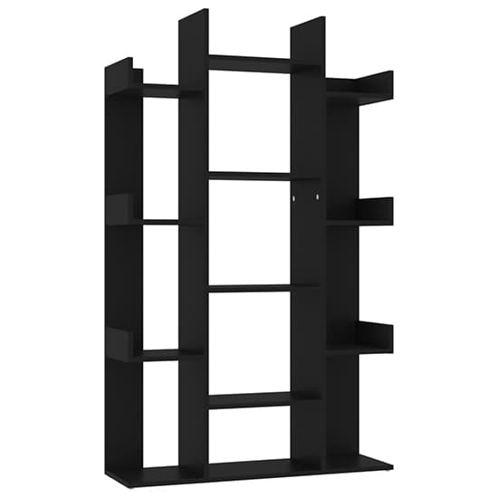 Bevin Wooden Bookcase With 13 Shelves In Black_3