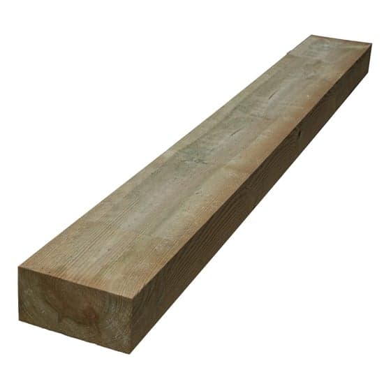 Bexa Set Of 2 Wooden 0.9m Sleepers Blocks In Natural Timber_3