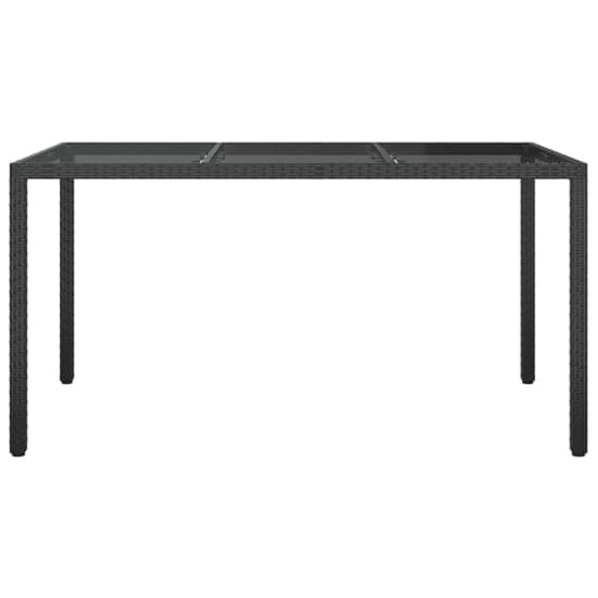 Bexter Glass Top Garden Dining Table Rectangular In Black_2
