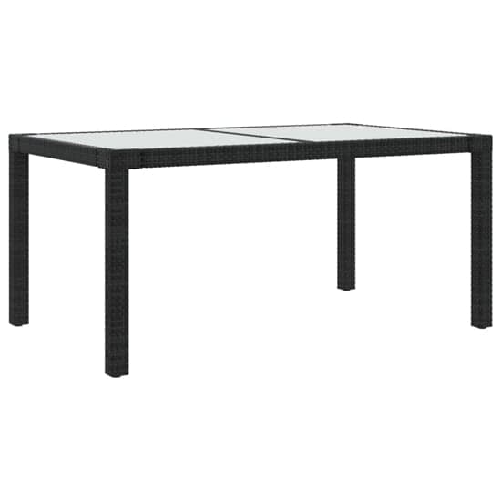 Bexter Glass Top Garden Dining Table Rectangular In Black White_1