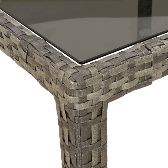 Bexter Glass Top Garden Dining Table Rectangular In Grey_3