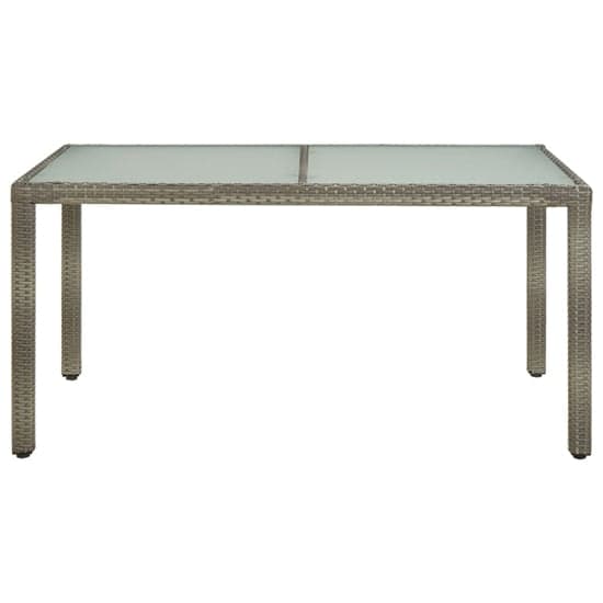 Bexter Glass Top Garden Dining Table Rectangular In Grey White_2