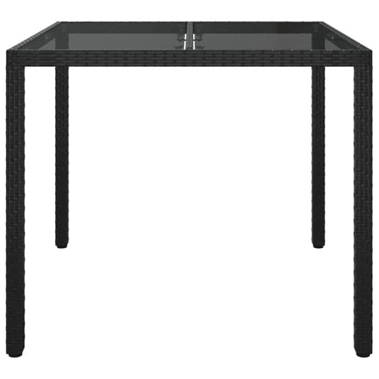 Bexter Glass Top Garden Dining Table Square In Black_2
