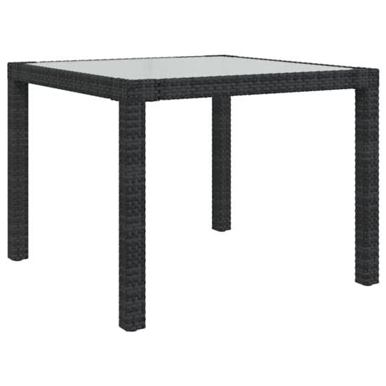Bexter Glass Top Garden Dining Table Square In Black And White_1