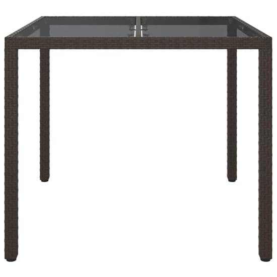 Bexter Glass Top Garden Dining Table Square In Brown_2