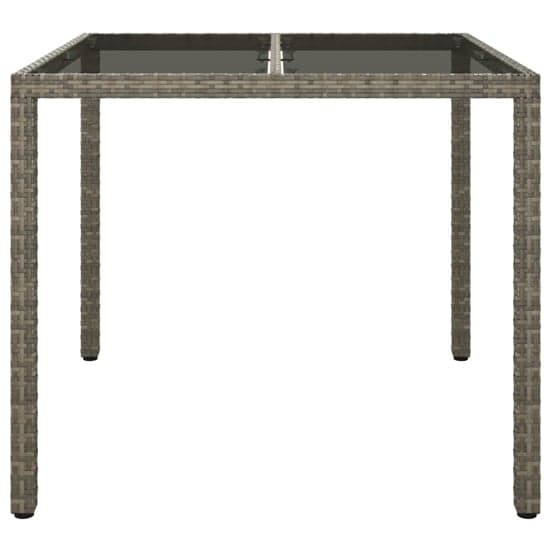 Bexter Glass Top Garden Dining Table Square In Grey_2