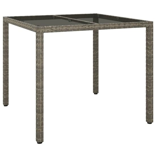 Bexter Glass Top Garden Dining Table Square In Grey_1