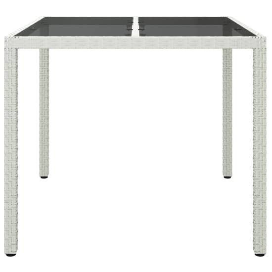 Bexter Glass Top Garden Dining Table Square In White_2