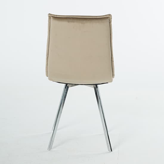 Beyya Set Of 4 Velvet Fabric Dining Chairs In Mink_6