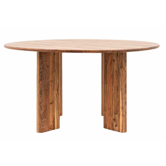 Beziers Acacia Wood Dining Table Round In Natural_2