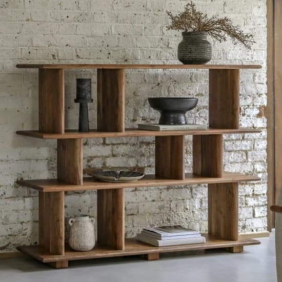 Beziers Acacia Wood Open Display Shelving Unit In Natural_1