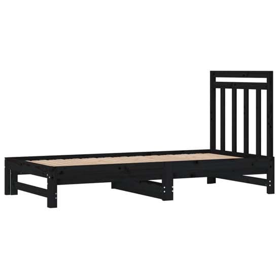 Biella Solid Pine Wood Pull-Out Day Bed In Black_4