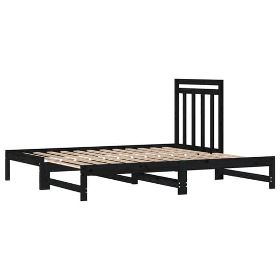 Biella Solid Pine Wood Pull-Out Day Bed In Black_5