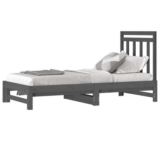 Biella Solid Pine Wood Pull-Out Day Bed In Grey_3