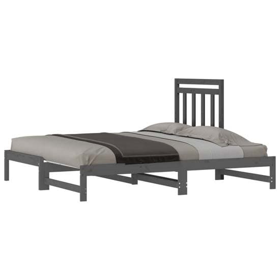 Biella Solid Pine Wood Pull-Out Day Bed In Grey_4